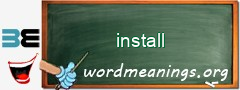 WordMeaning blackboard for install